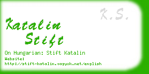 katalin stift business card